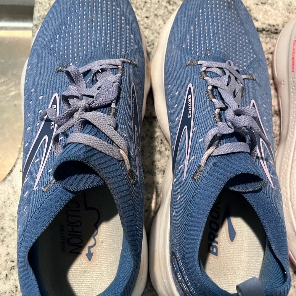 COPY - COPY - Brooks Glycerin 20 Blue Knit Running Gym Shoes Sneakers Womens Si… - Picture 2 of 8